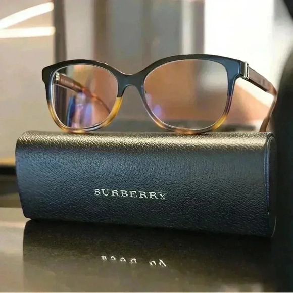 BURBERRY UNISEX GLASSES WITH CASE Tortoise Shell color - Picture 1 of 9
